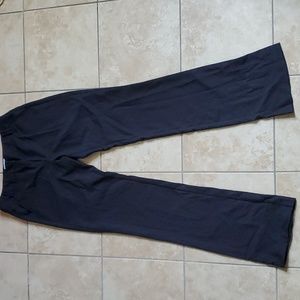 New York & Company Long Trouser Pants sz 2 Tall Black Tiny White Polka Dot